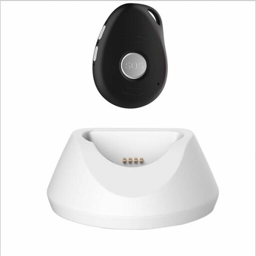 Schwarzer SOS-Tracker mit GPS-Funktion