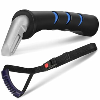 Schwarzer Autotürgriff mit ergonomischem Design