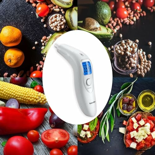 Digitalthermometer und gesunde Lebensmittel