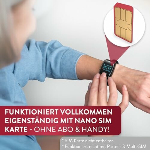 Smartwatch mit SIM-Karten-Funktion.